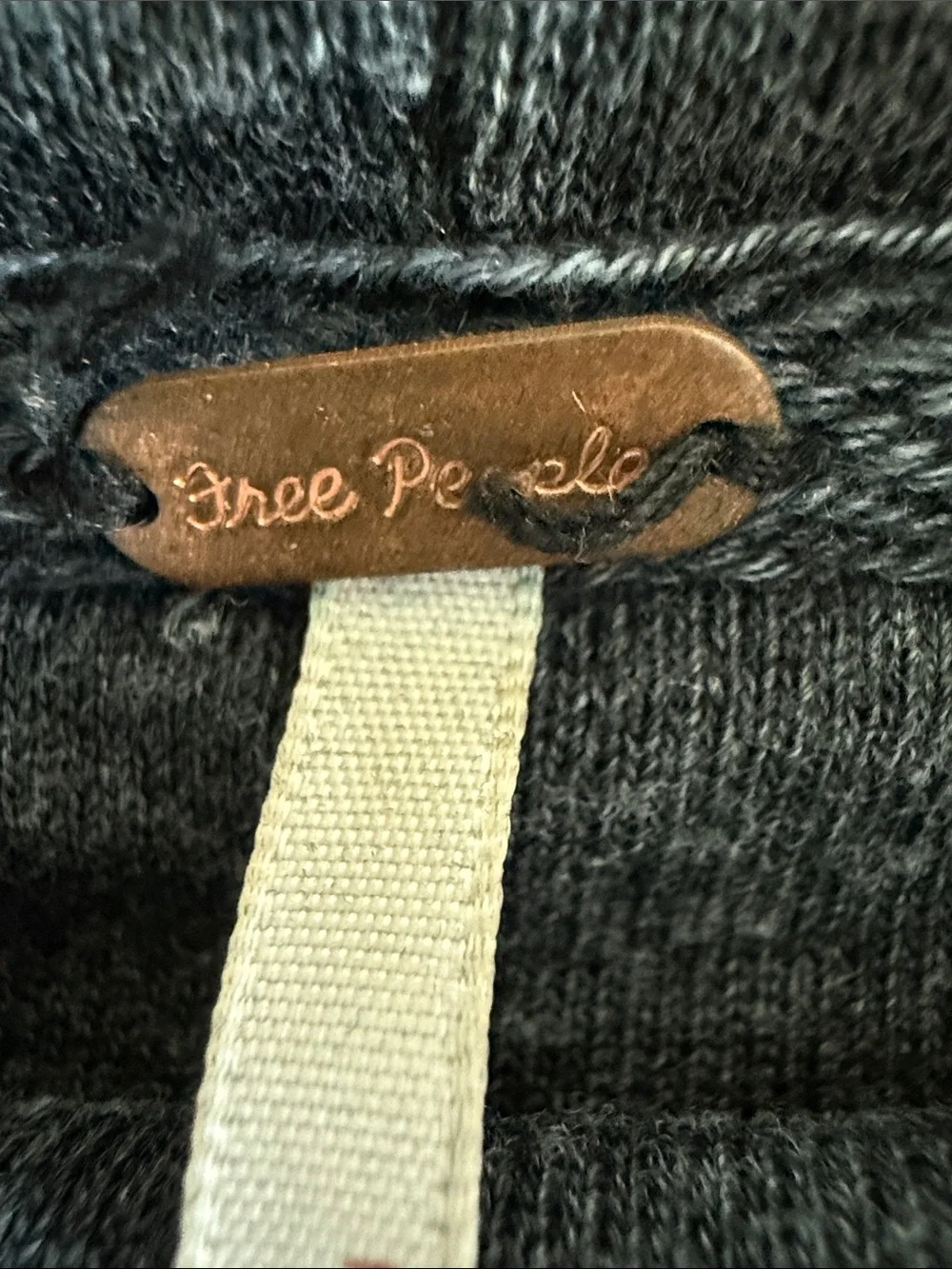 Free People zip front zip hoodie gray distressed sweatshirt size medium